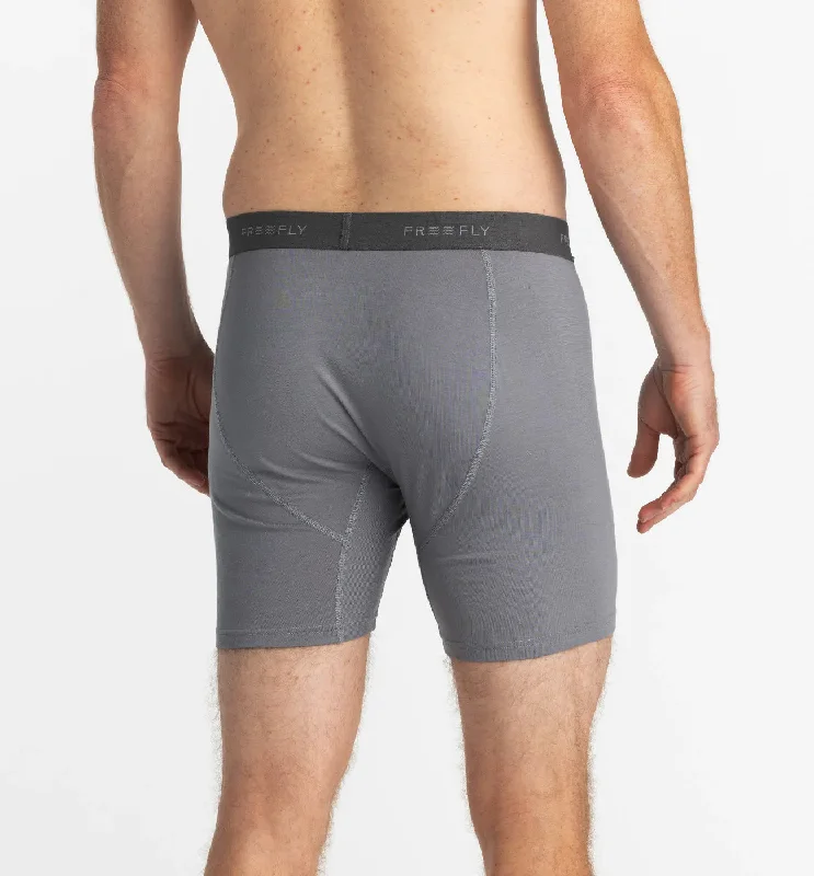 Men's Bamboo Motion Boxer Brief - Slate