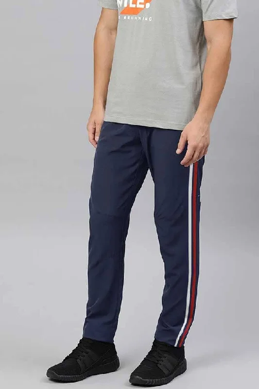 Men's Double Stripes Panel Design Classic Trousers