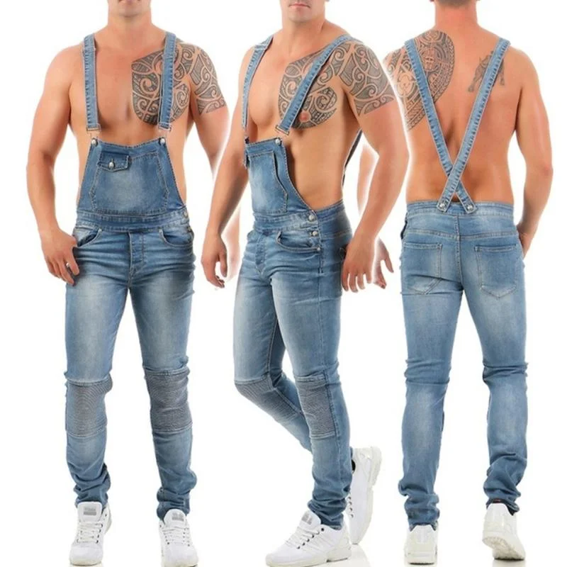 mens-fashion-solid-color-ripped-denim-overalls-39074979y