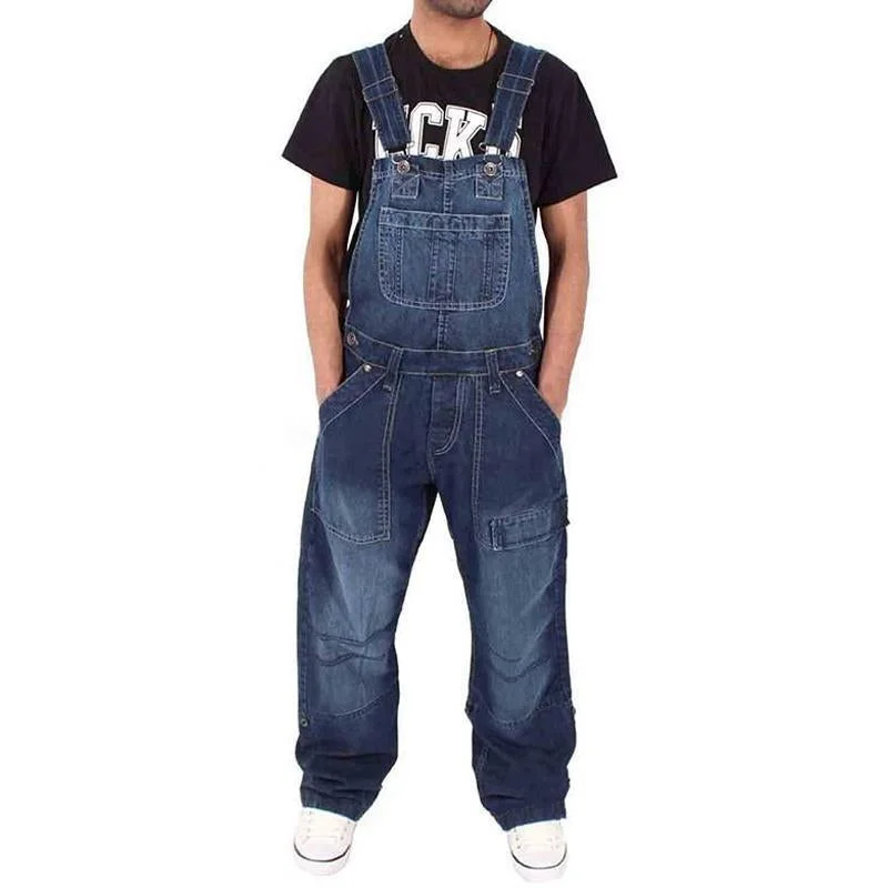 mens-loose-denim-multi-pocket-cargo-overalls-50540101y