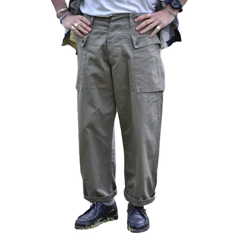 mens-vintage-multi-pocket-straight-leg-loose-cargo-trousers-31031389m