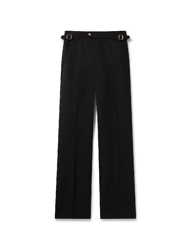 Straight Leg Silk Trousers