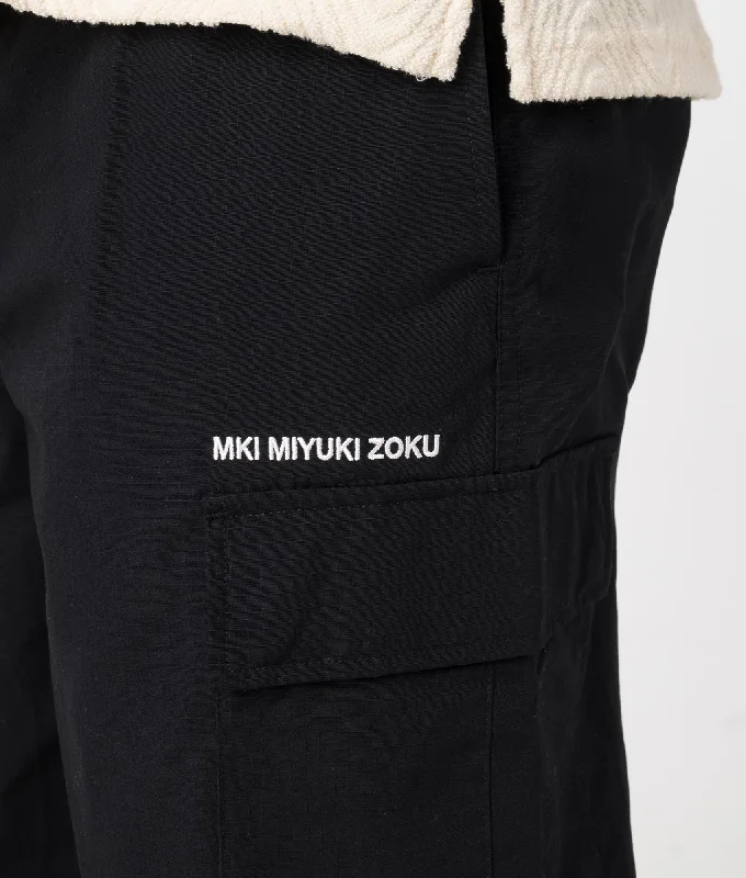 mki-miyuki-zoku-relaxed-fit-ripstop-cargo-pants-black-mkiss4ricapant