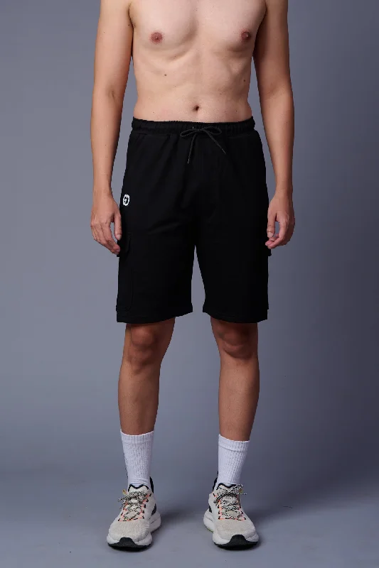 Black Cargo Shorts for Men