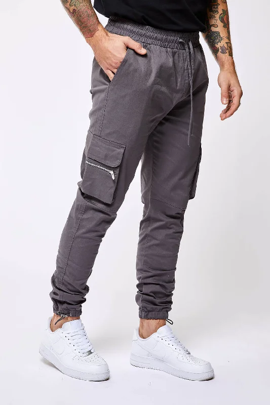 UTILITY CARGO PANTS - DARK GREY