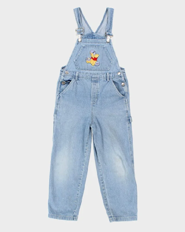 Vintage 90s Disney Winnie The Pooh Denim Dungarees - 7-11 Years