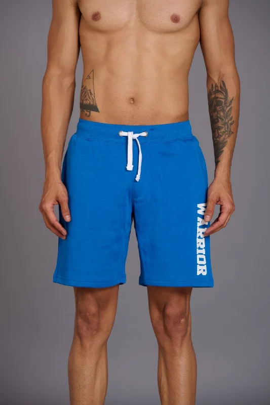 Warrior Printed Royal Blue Shorts for Men