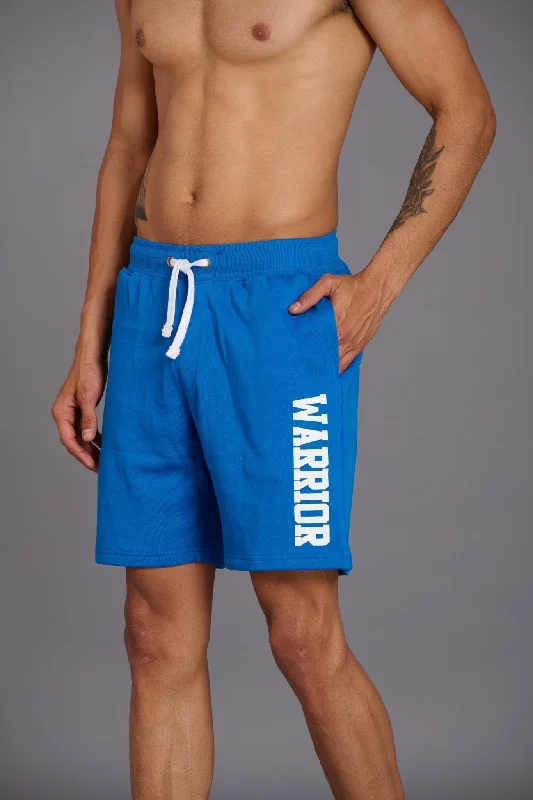 warrior-printed-royal-blue-shorts-for-men