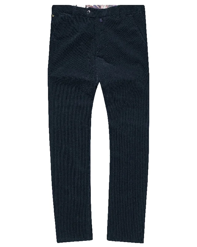 Meyer Super Stretch Premium Corduroy Chinos - Navy