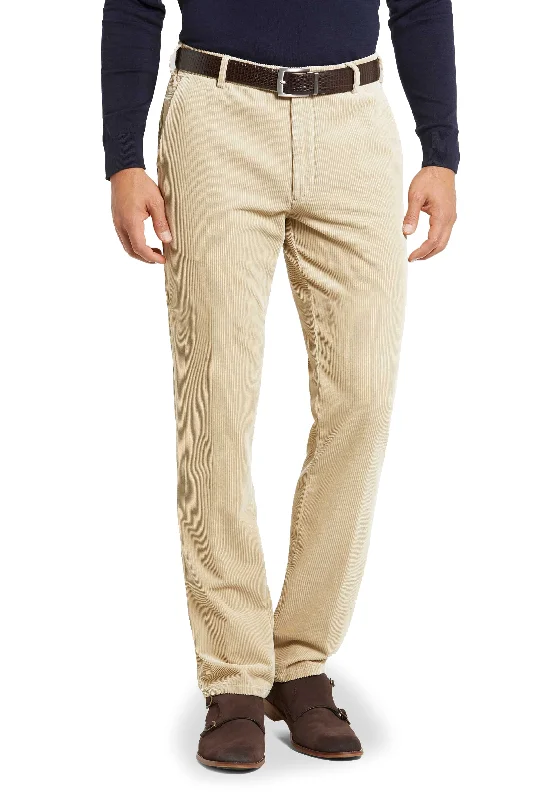 Meyer Super Stretch Premium Corduroy Chinos - Beige