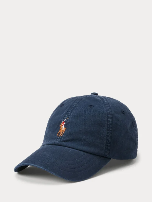 STRETCH-COTTON TWILL BALL CAP Marine