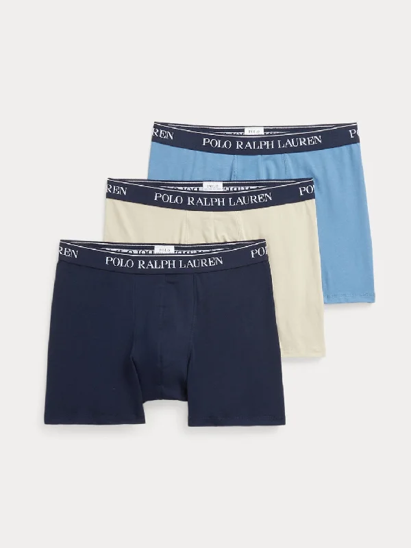 STRETCH COTTON BOXER BRIEF 3PK Assortert