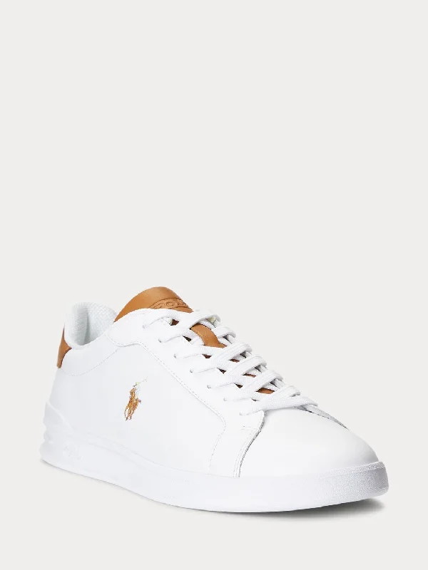 HERITAGE COURT II LEATHER SNEAKER Hvit M/Brun