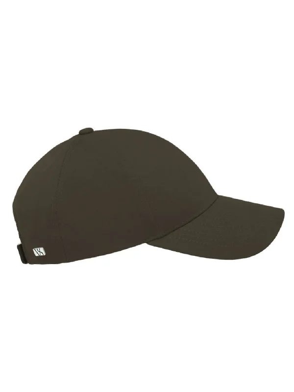 LEATHER BROWN COTTON CAPS Brun