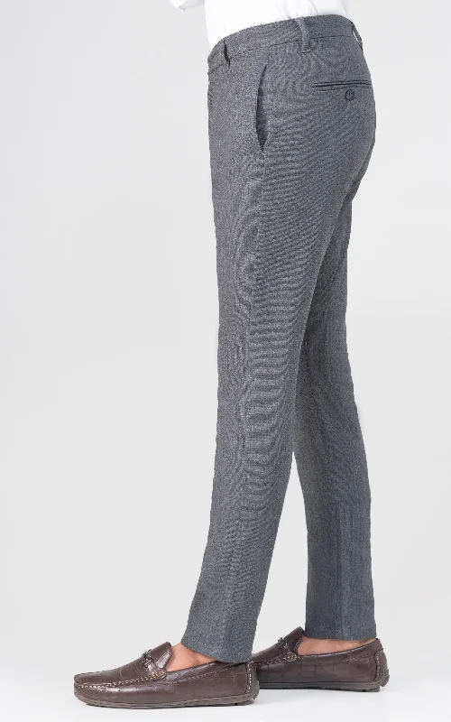 CROSS POCKET CASUAL PANT CHARCOAL GREY