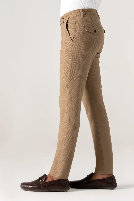 CROSS POCKET TEXTURED PANT KHAKI