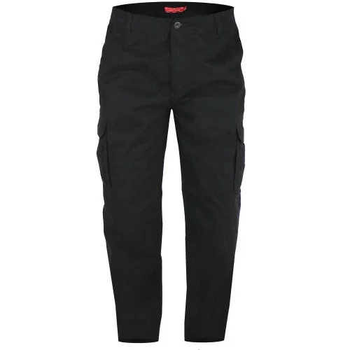 D555 Mens Robert Peached And Washed Cotton Cargo Trousers