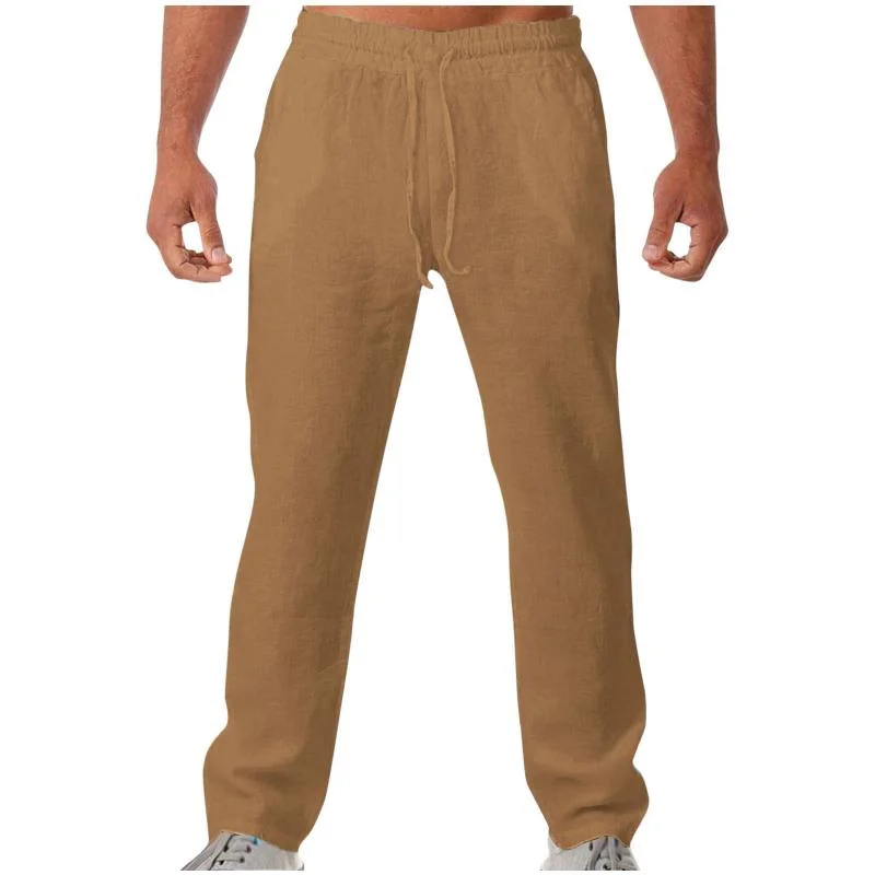 mens-casual-breathable-cotton-linen-loose-elastic-waist-pants-71333821m