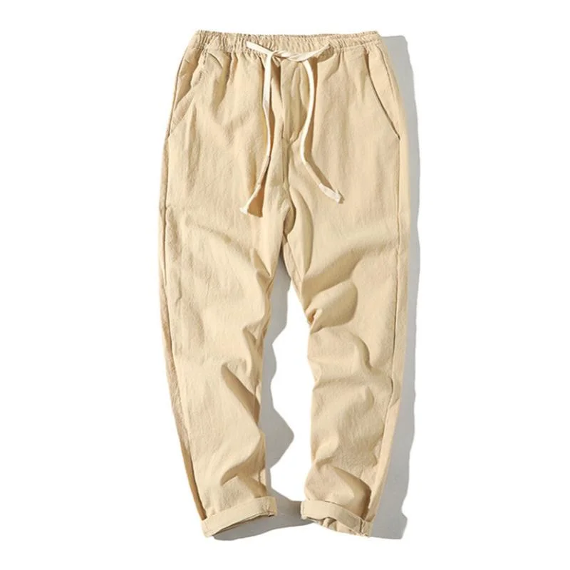 mens-casual-cotton-linen-blended-elastic-waist-slim-fit-pants-89146512m