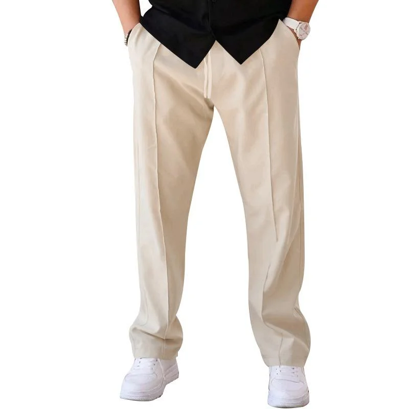 mens-casual-loose-straight-elastic-waist-pants-37177029m