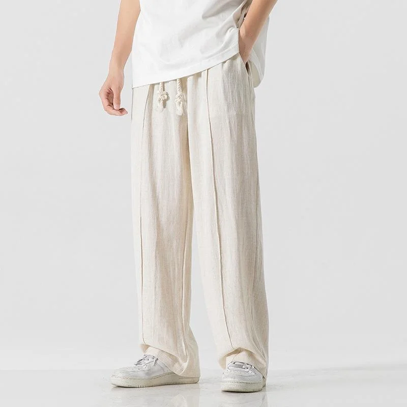 mens-loose-cotton-and-linen-straight-pants-72550197y