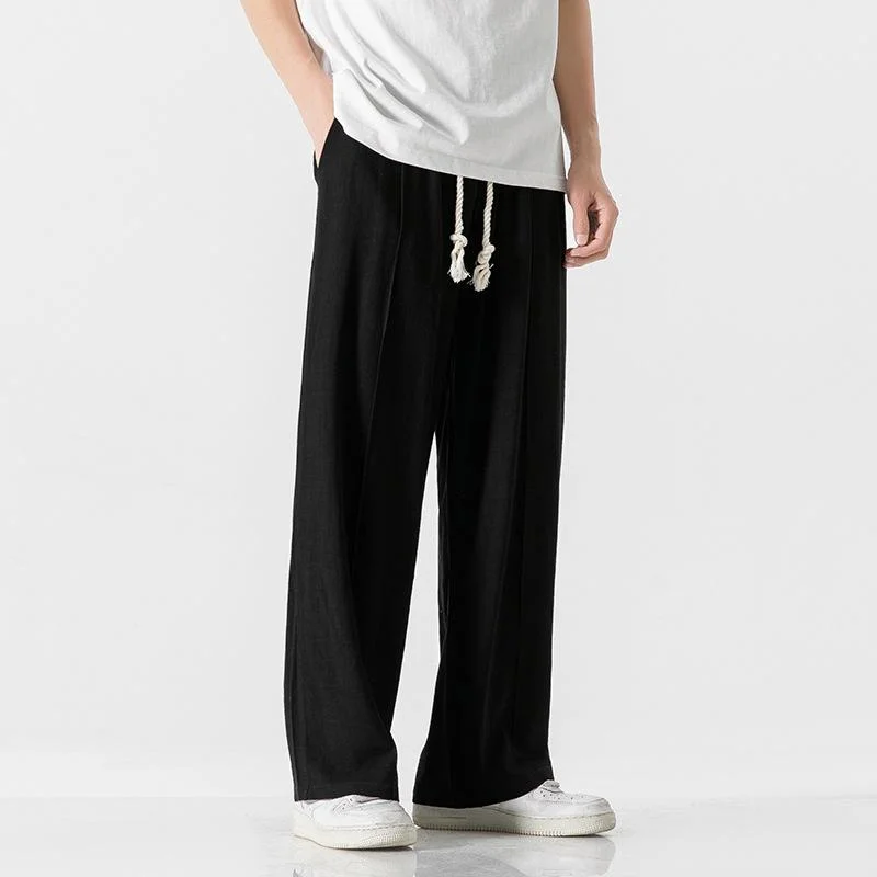 mens-loose-cotton-and-linen-straight-pants-72550197y