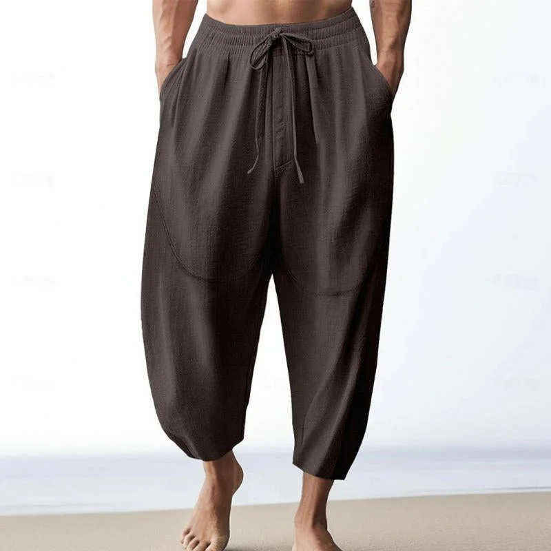 mens-solid-color-casual-drawstring-trousers-32611115y