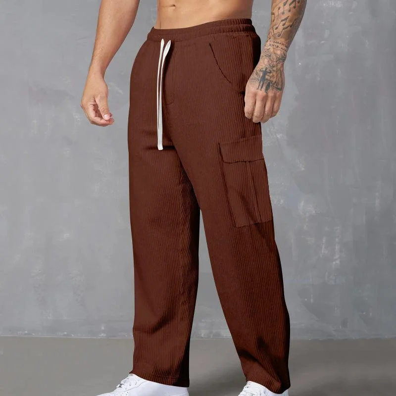 mens-solid-color-corduroy-loose-elastic-waist-casual-pants-73828363z