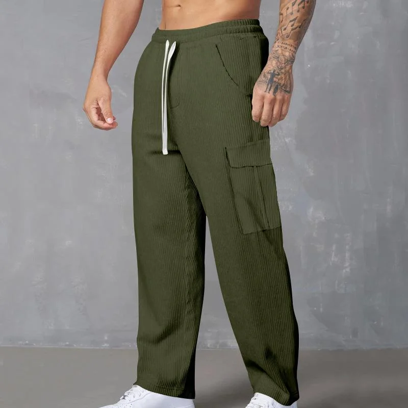 mens-solid-color-corduroy-loose-elastic-waist-casual-pants-73828363z