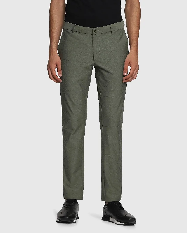 TechPro Super Slim Phoenix Casual Olive Striped Khakis - Whirl