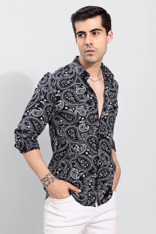 Allover Paisley Navy Shirt