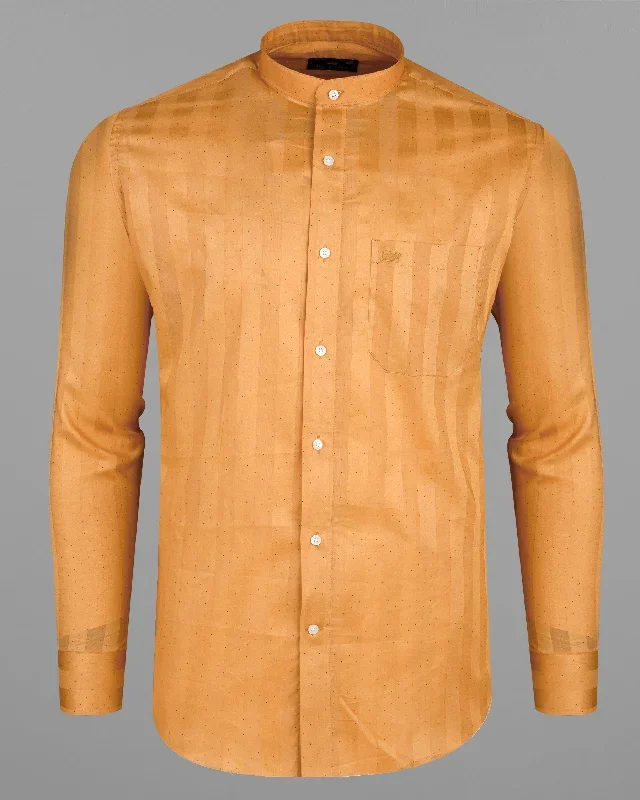 atomic-tangerine-orange-striped-dobby-textured-premium-giza-cotton-shirt-ax