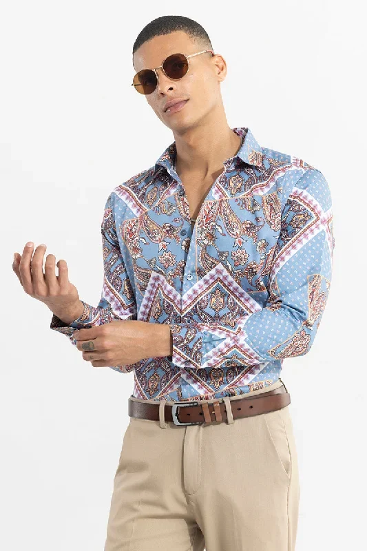 Bandana Paisley Blue Shirt