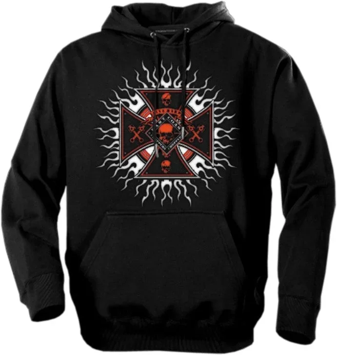 Biker Hoodies - "Chopper Plasma Burst" Biker Hoodie