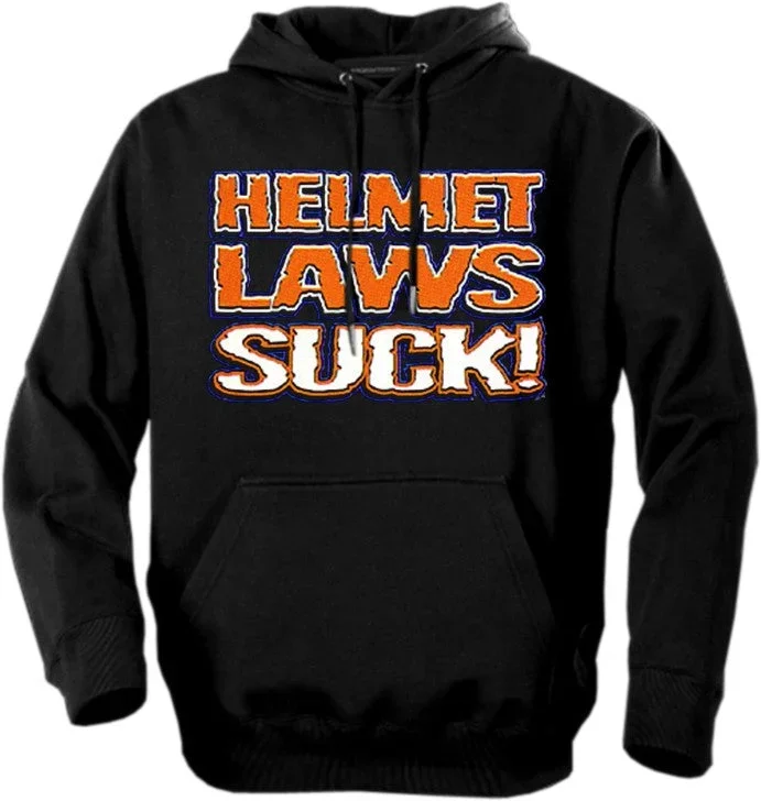 Biker Hoodies - "Helmet Laws Suck" Biker Hoodie