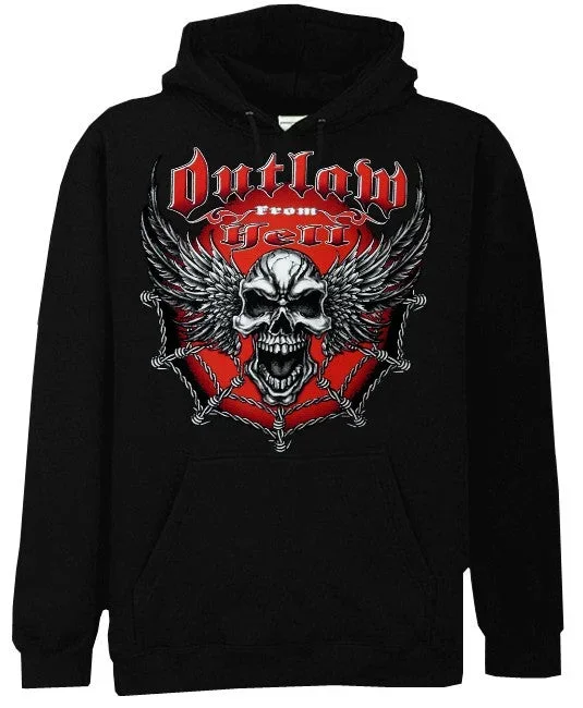 Biker Hoodies - "Outlaw From Hell" Biker Sweatshirt