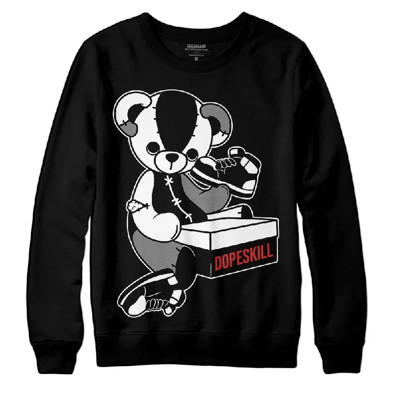 "Black/White" 1s DopeSkill Sweatshirt Sneakerhead BEAR Graphic