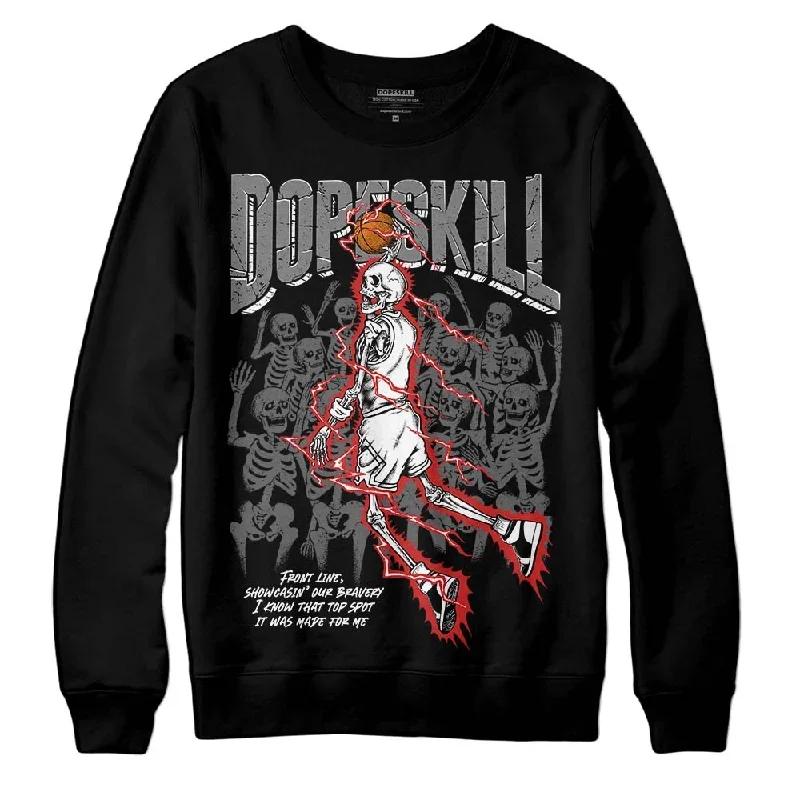 "Black/White" 1s DopeSkill Sweatshirt Thunder Dunk Graphic