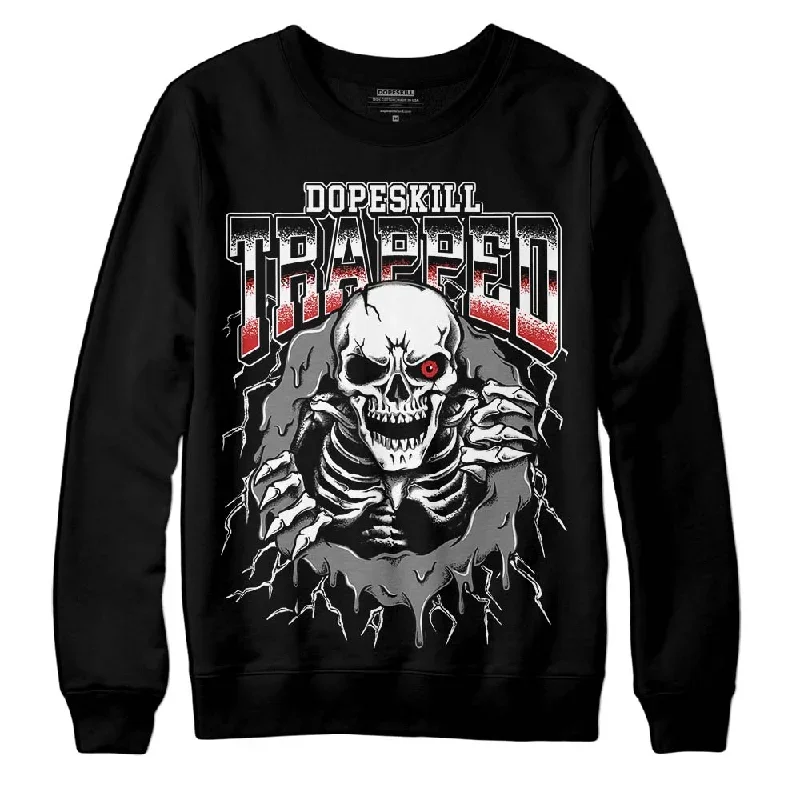 "Black/White" 1s DopeSkill Sweatshirt Trapped Halloween Graphic