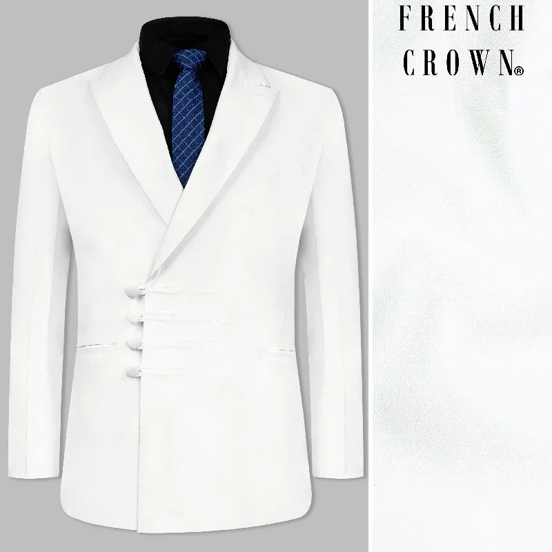 Bright White Wool Rich Designer Blazer