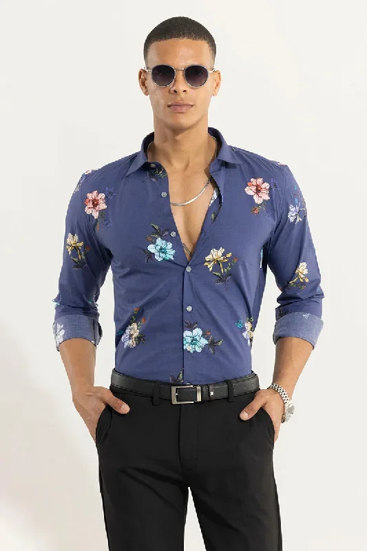 Canna Floral Navy Shirt