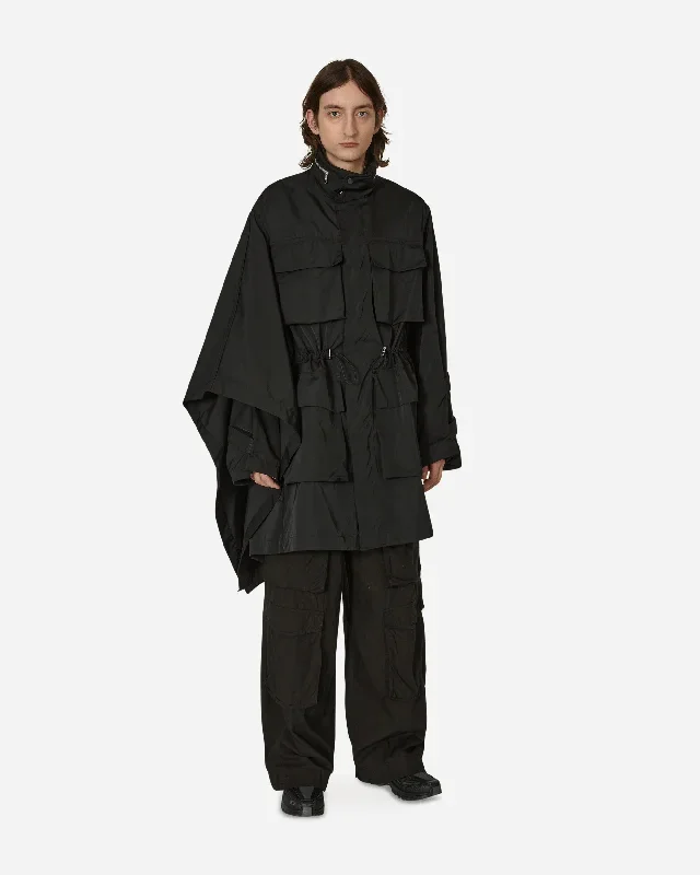 Nylon Parka Jacket Black