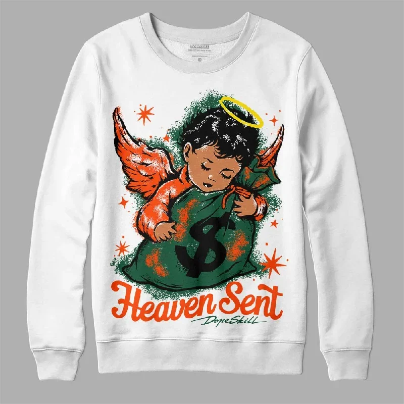 Dunk Team Dark Green Orange DopeSkill Sweatshirt Heaven Sent Graphic