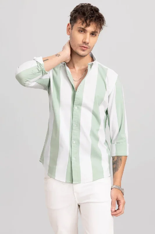 Extensive Stripe Green Shirt