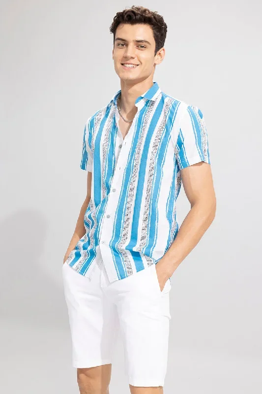 Faded Stripe Blue Shirt