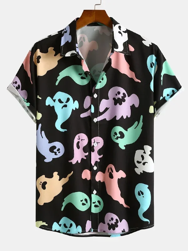 Funny Ghost Print Shirt