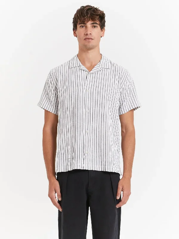 Giuseppe Shirt in Coal Stripe