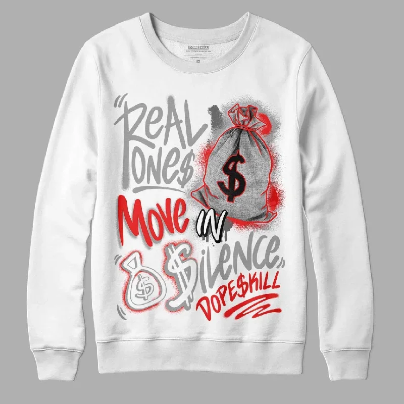 Grey Collection DopeSkill Sweatshirt Real Ones Move In Silence Graphic