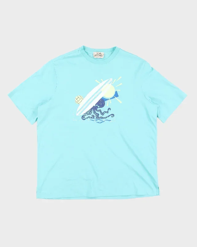 Hermes Blue Surfboard Beach T-Shirt - XL