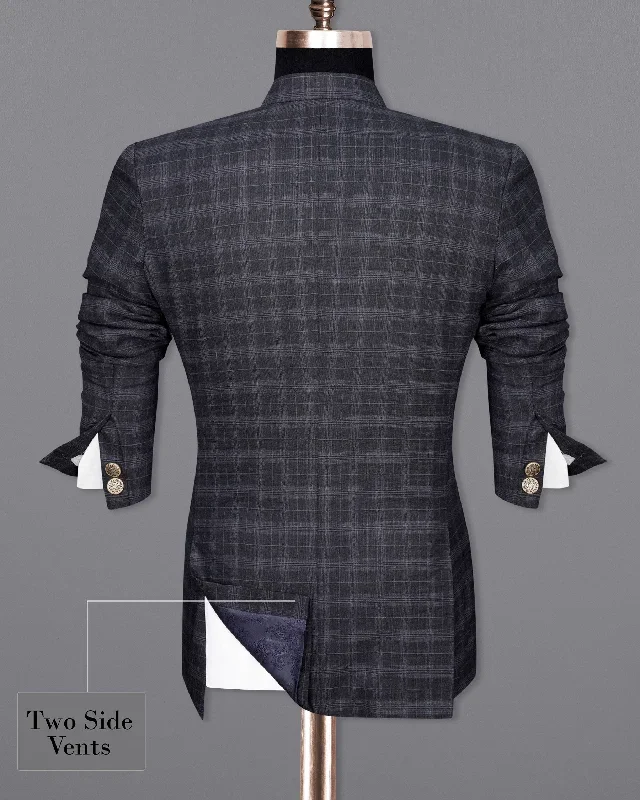 iridium-dark-gray-with-mobster-gray-plaid-cross-buttoned-bandhgala-blazer-aq